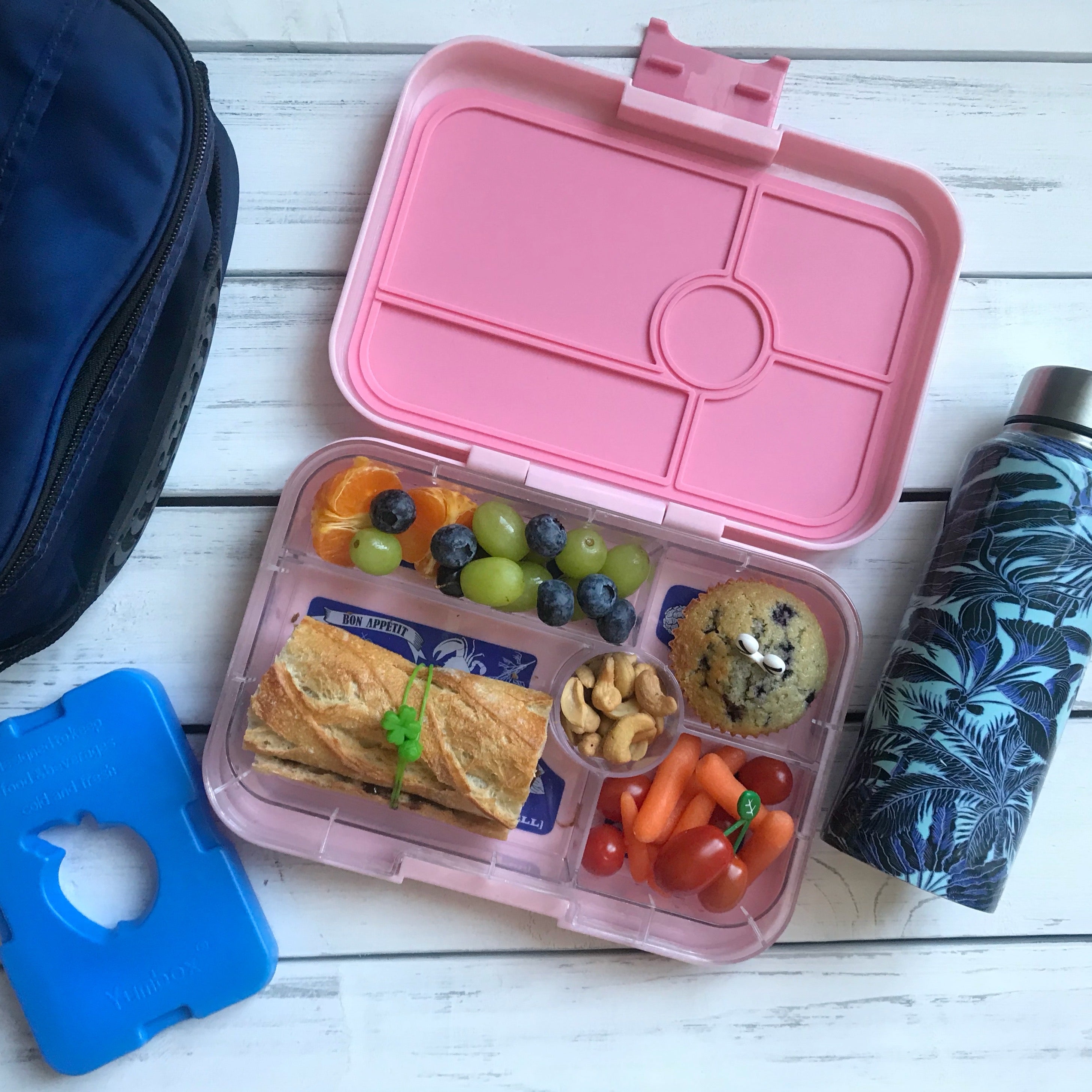 Yumbox Tapas Larger Size Leakproof Bento Lunch Box 4 Compartment (Antibes Blue - Zodiac)