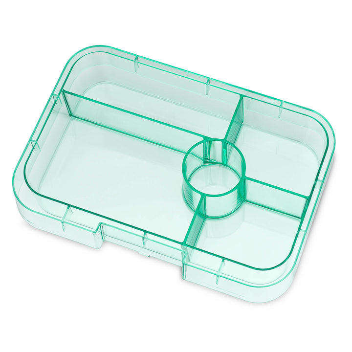Leakproof Yumbox Tapas Bali Aqua - 5 Compartment Bento Box with Clear Aqua Tray - Extra Large Size