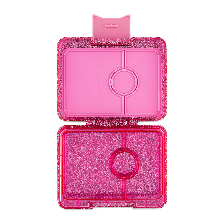 Yumbox Glitter Snack Box – Leakproof Small Bento Lunchbox for Kids (Sparkle Pink)