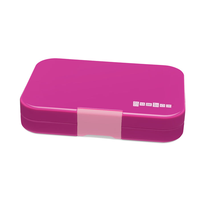 Leakproof Yumbox Tapas Bento Lunch Box - 4 Compartment - Malibu Purple with Rainbow Tray