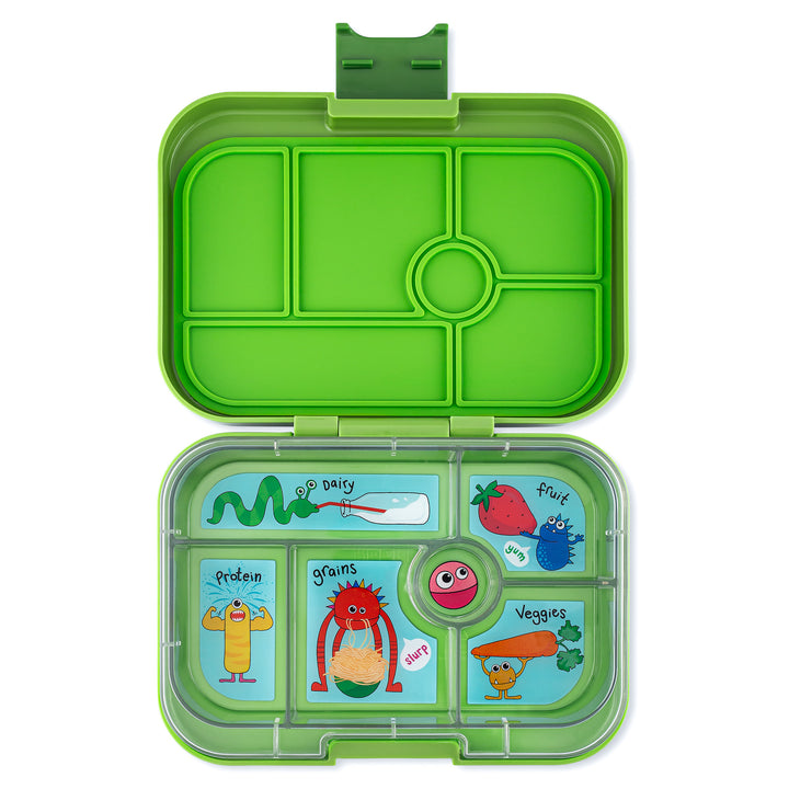 Leakproof Bento Box for Kids - Yumbox Original Matcha Green with Monster Tray