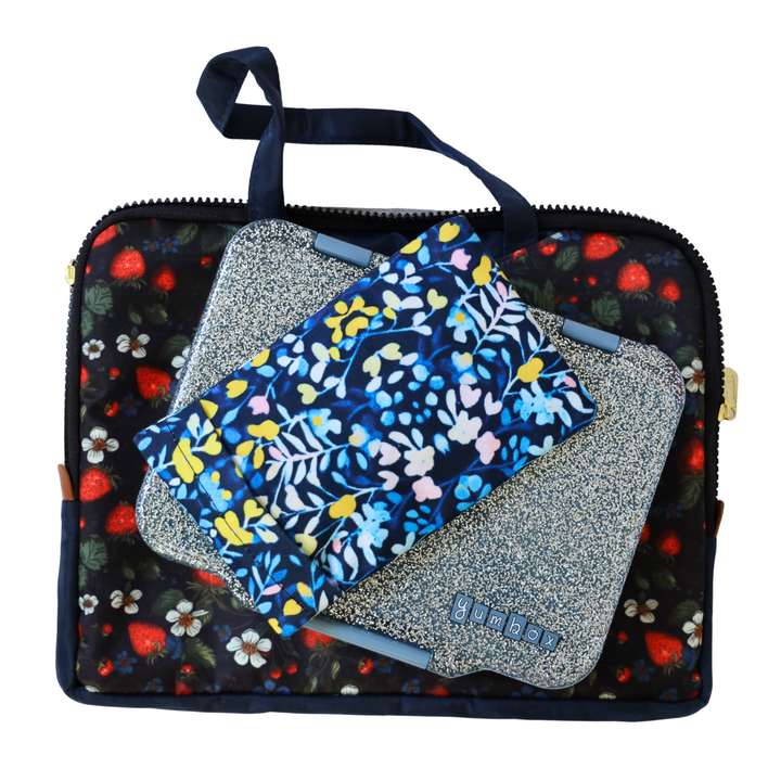 Yumbox Prêt – Leakproof Stainless Steel Lunch Box - Paris Blue Glitter