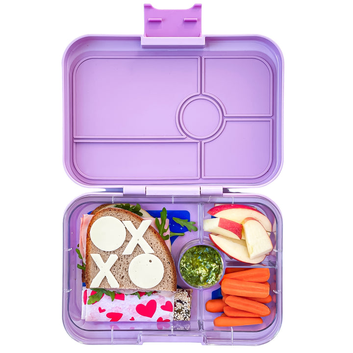 Leakproof Yumbox Tapas Seville Purple - 4 Compartment - Rainbow Tray - Largest Size Bento