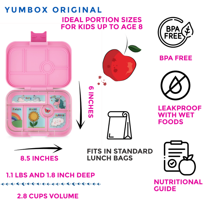 Leakproof Bento Box for Kids - Yumbox Power Pink