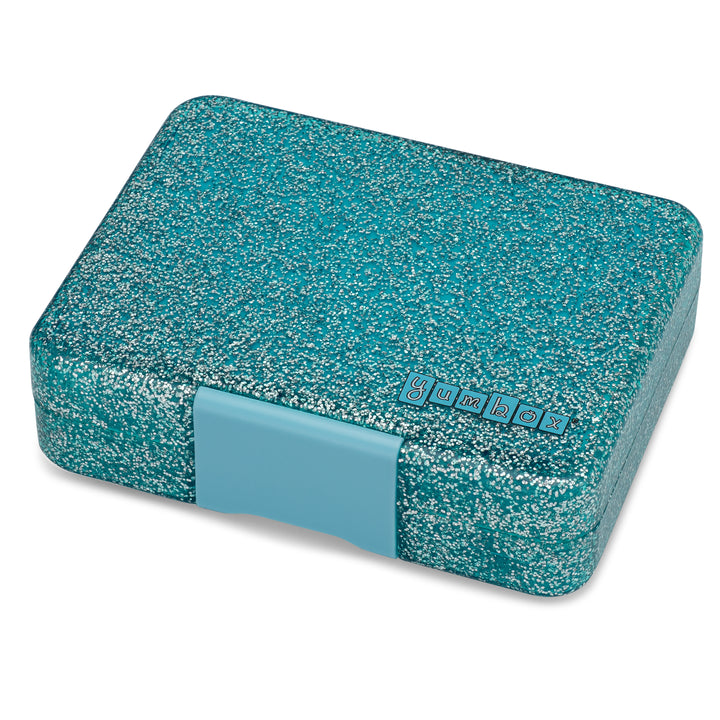 Yumbox Glitter Snack Box – Leakproof Small Bento Lunchbox for Kids (Twinkle Teal)