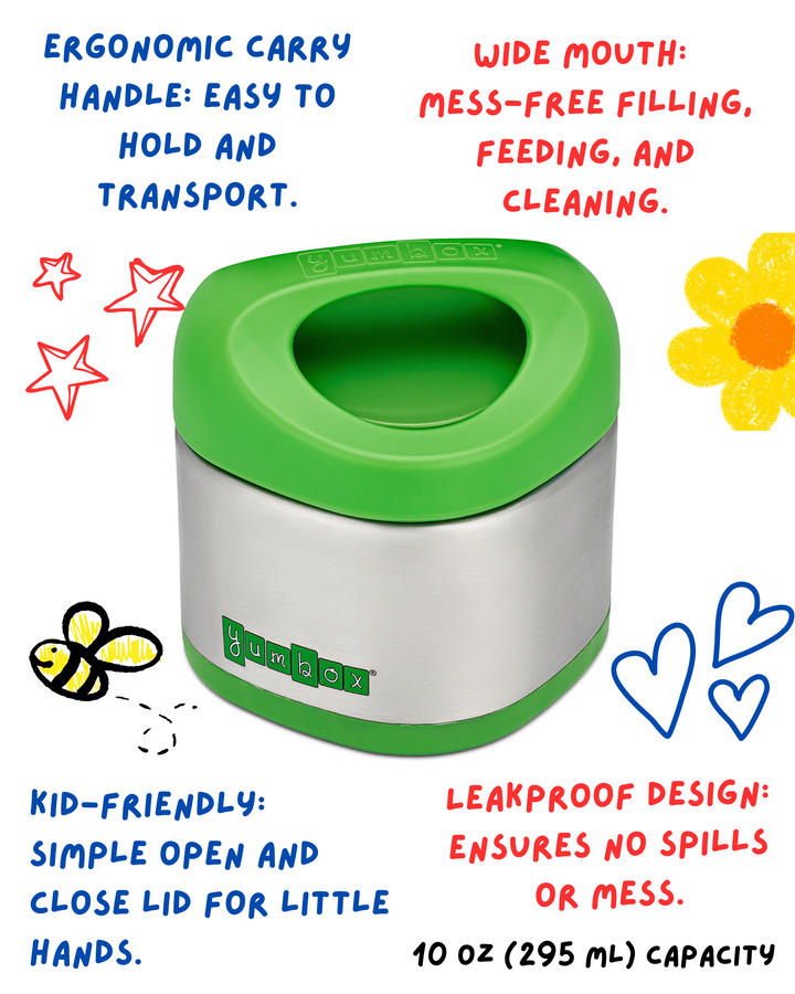 Yumbox Cubi Thermal Jar Graphic with Features