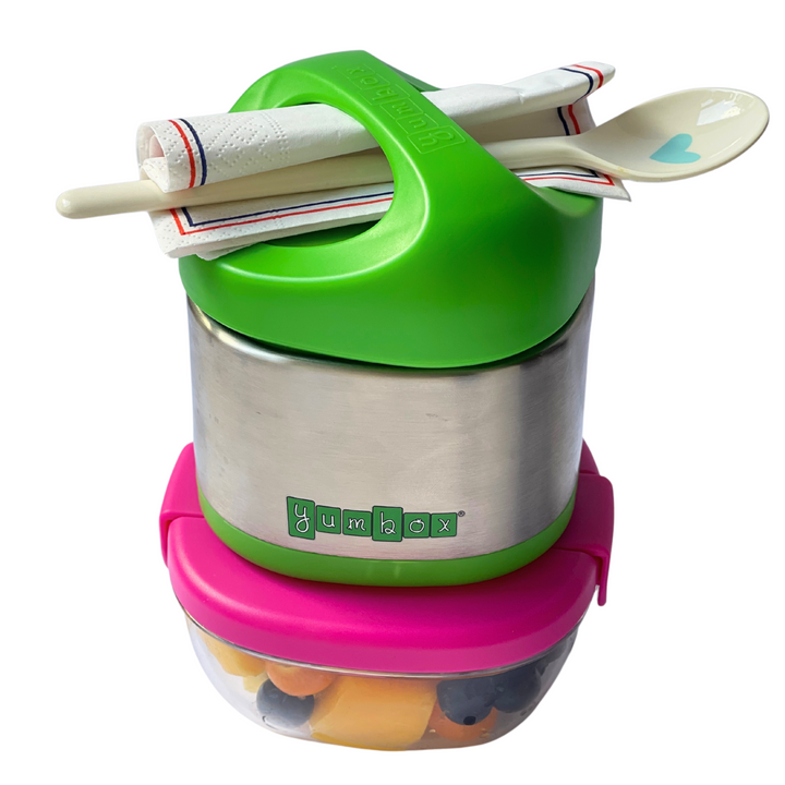 Yumbox Cubi and Snack Bowl packed lunch combo