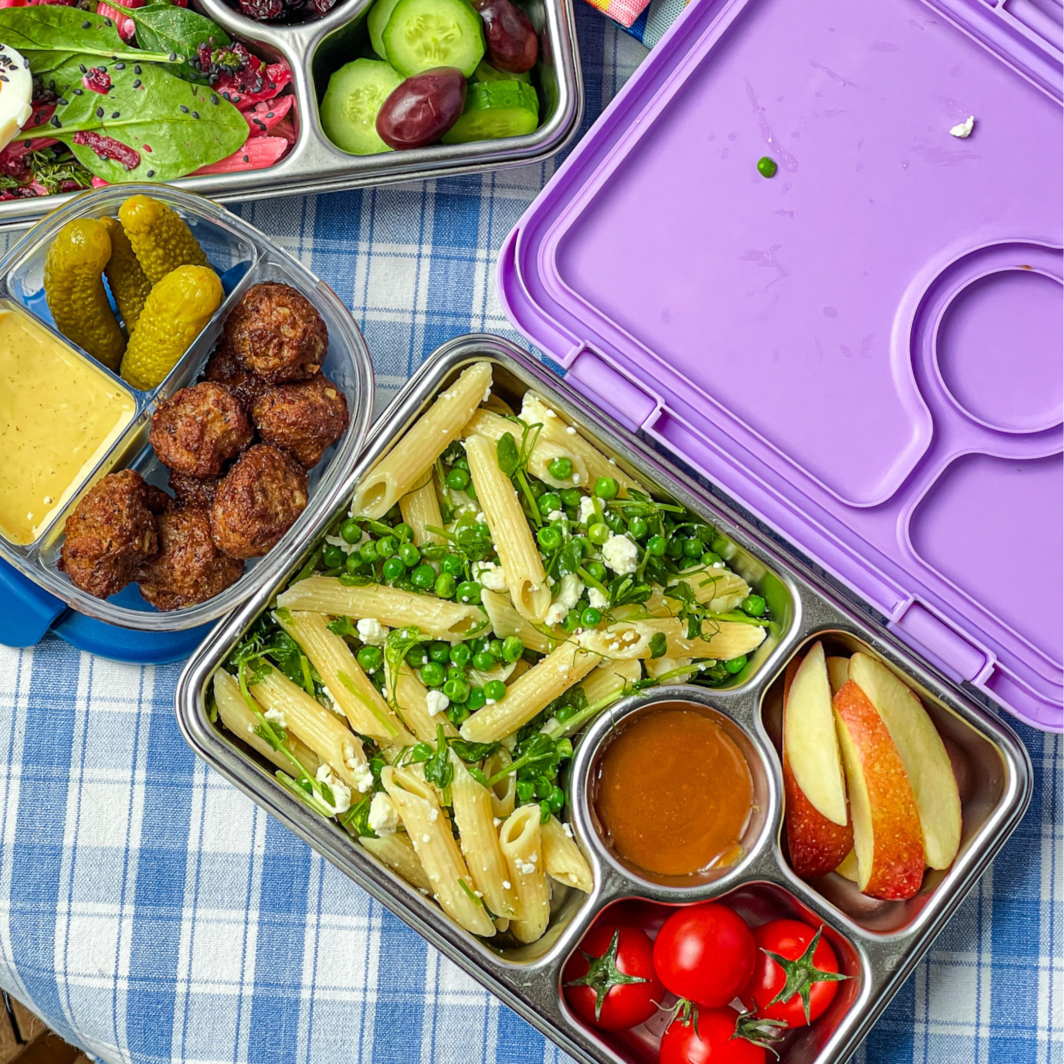 yumboシャグポーチ Yumbox Prêt – Leakproof Stainless Steel Bento - Lavande Purple