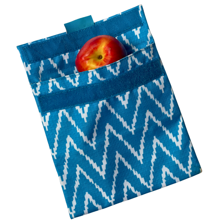 Reusable Sandwich Bag - Teal Zig Zag