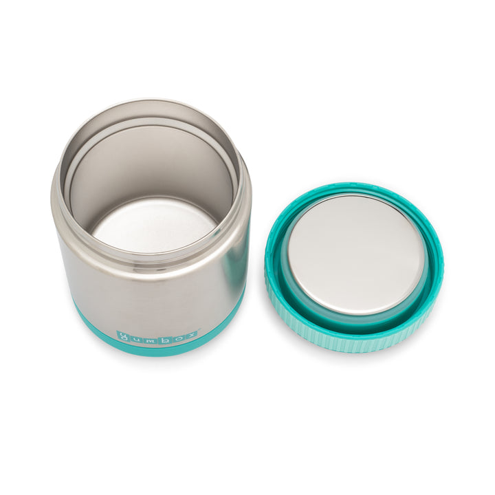 Yumbox Zuppa Thermal Food Jar with Spoon and Band - Caicos Aqua, 14oz