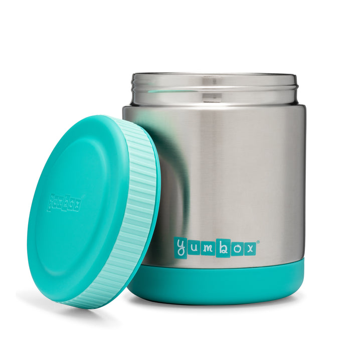 Thermal Food Jar for Hot Lunch - Yumbox  Zuppa with Spoon and Band Caicos Aqua - 14oz