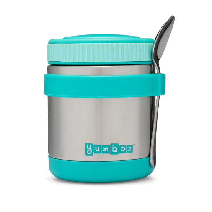 Yumbox Zuppa Thermal Food Jar with Spoon and Band - Caicos Aqua, 14oz
