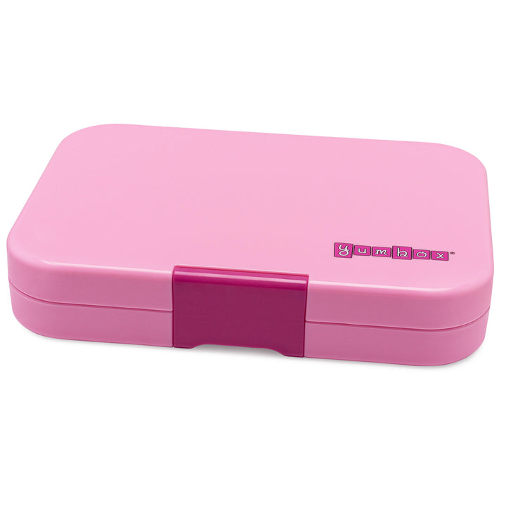 Leakproof Yumbox Tapas Bento Lunch Box - 4 Compartment - Capri Pink with Rainbow Tray