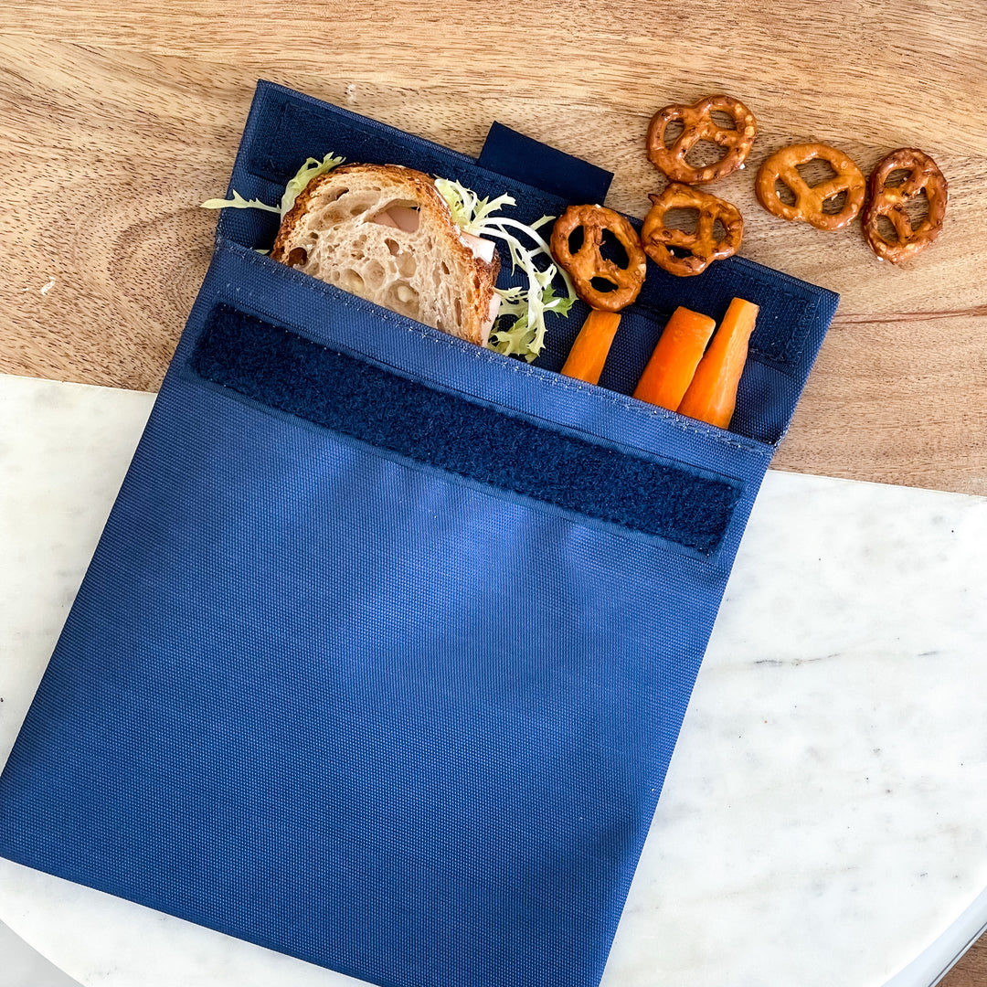 Reusable Sandwich Bag - Set of 2 - Navy & Fern Pochettes