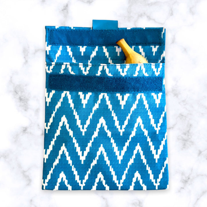 Reusable Sandwich Bag - Teal Zig Zag
