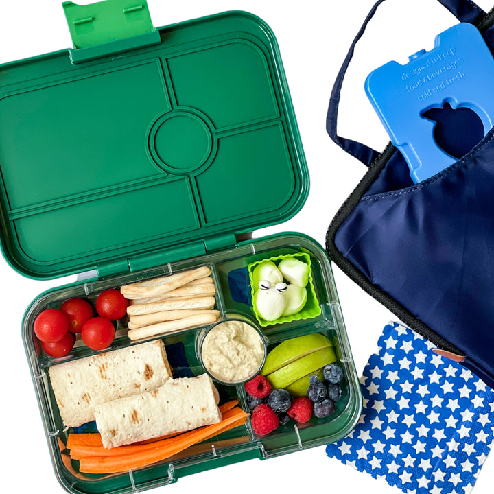 Leakproof - Yumbox Tapas Palm Green - 5 Compartment - Jungle Tray - Largest Bento