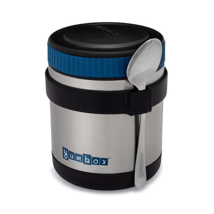 Yumbox Zuppa Thermal Food Jar with Spoon and Band - Twilight Black, 14oz