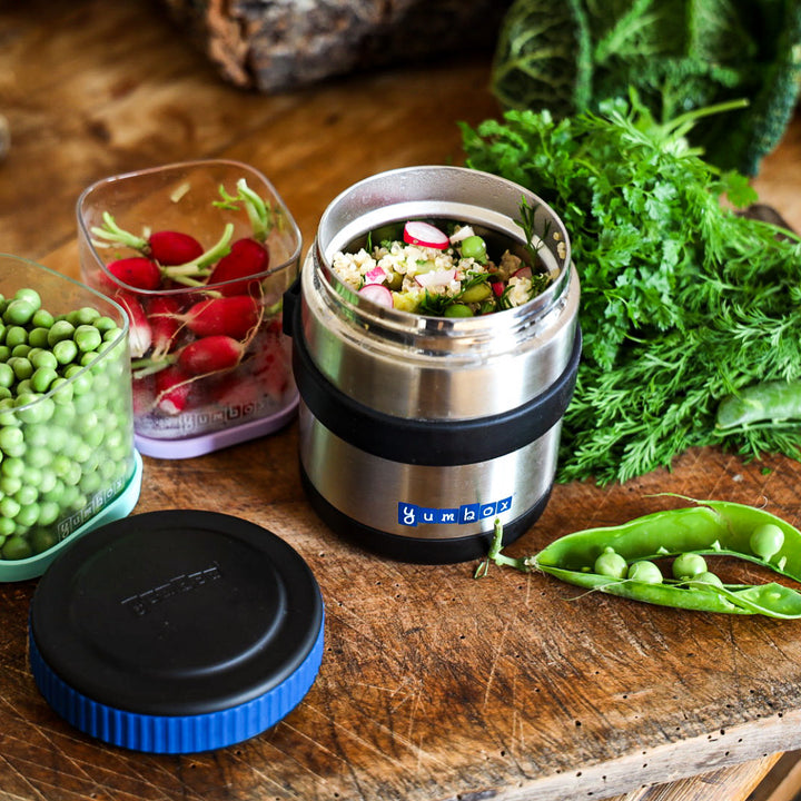 Yumbox Zuppa Thermal Food Jar with Spoon and Band - Twilight Black, 14oz