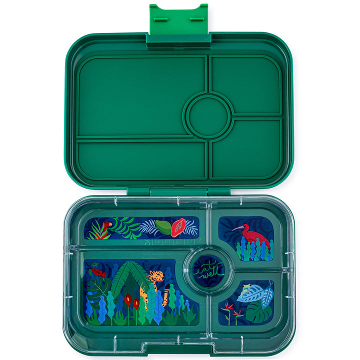 Leakproof - Yumbox Tapas Greenwich Green - 5 Compartment - Jungle Tray - Largest Bento