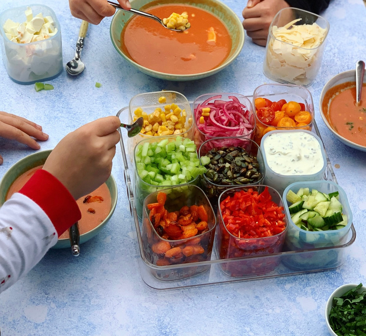 Savory Pick n’Mix! Super Fast Tomato Soup with Sprinkles!
