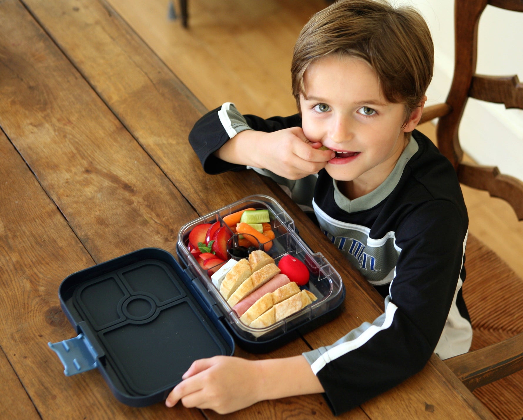 Yumbox Bento Box packed with easy lunch planning system