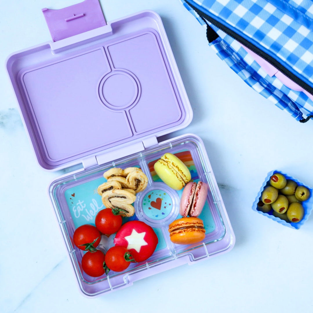 Snack Size Bento Lunch Box Lulu Purple (Rainbow)