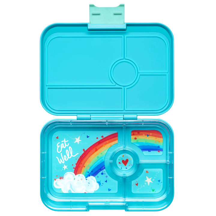 Leakproof Yumbox Tapas Antibes Blue - 4 Compartment -Rainbow- Largest Size Bento
