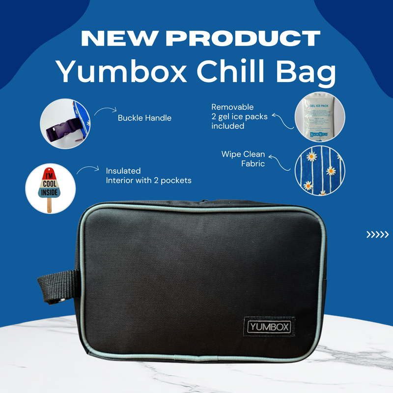 Yumbox Chill Insulated Lunch Bag with Ice Packs (Compact Snack & Lunch Cooler)
