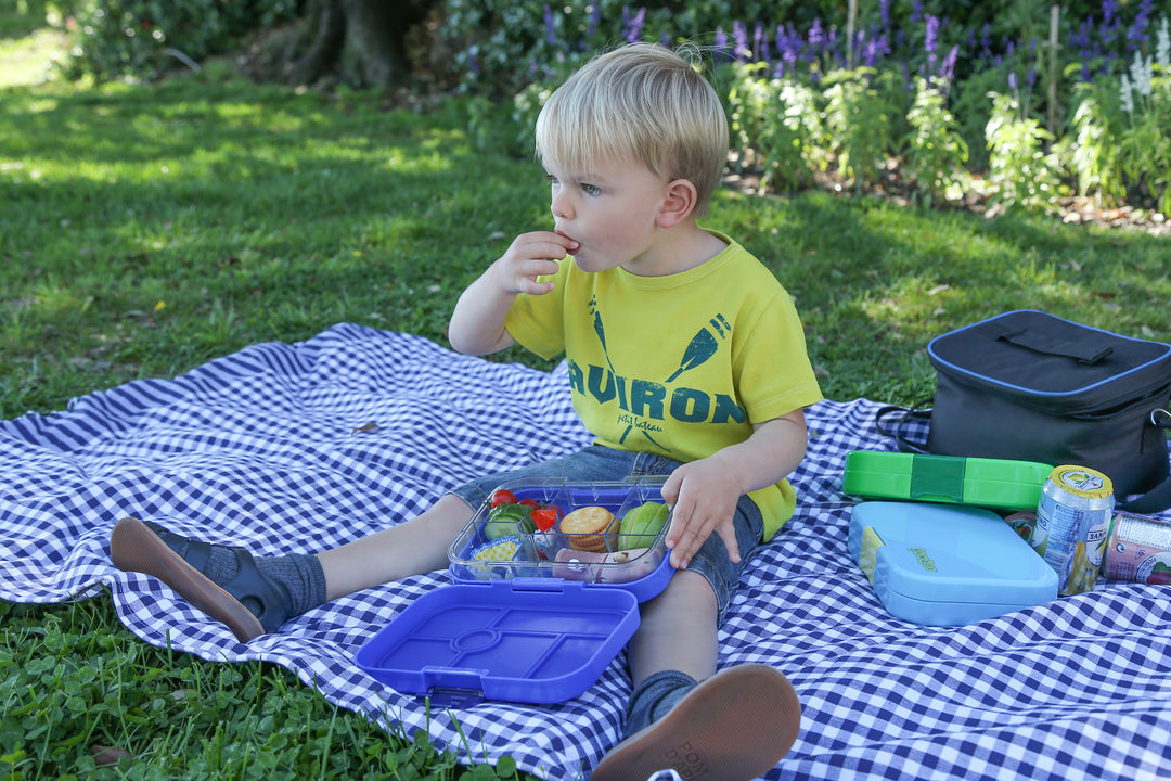 Leakproof Bento Box for Kids - Yumbox Original Surf Blue (Rocket)