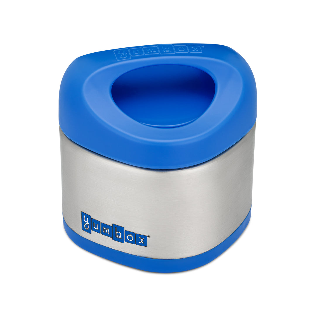 Yumbox Cubi Thermal Food Jar for Kids - Easy Carry and Open Lid 10 oz  - Surf Blue