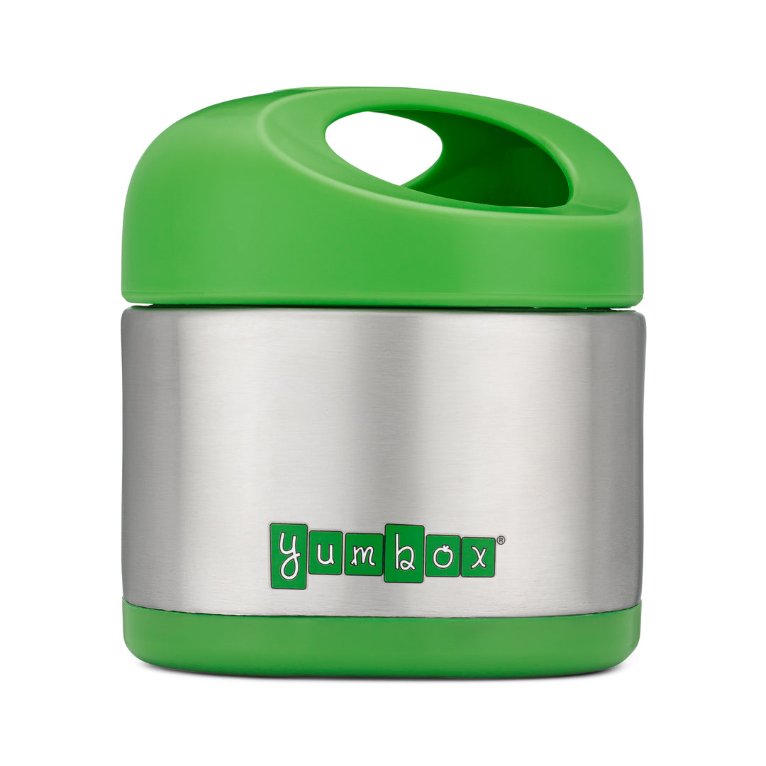 Yumbox Cubi Thermal Food Jar for Kids - Easy Carry and Open Lid 10 oz  - Apple Green