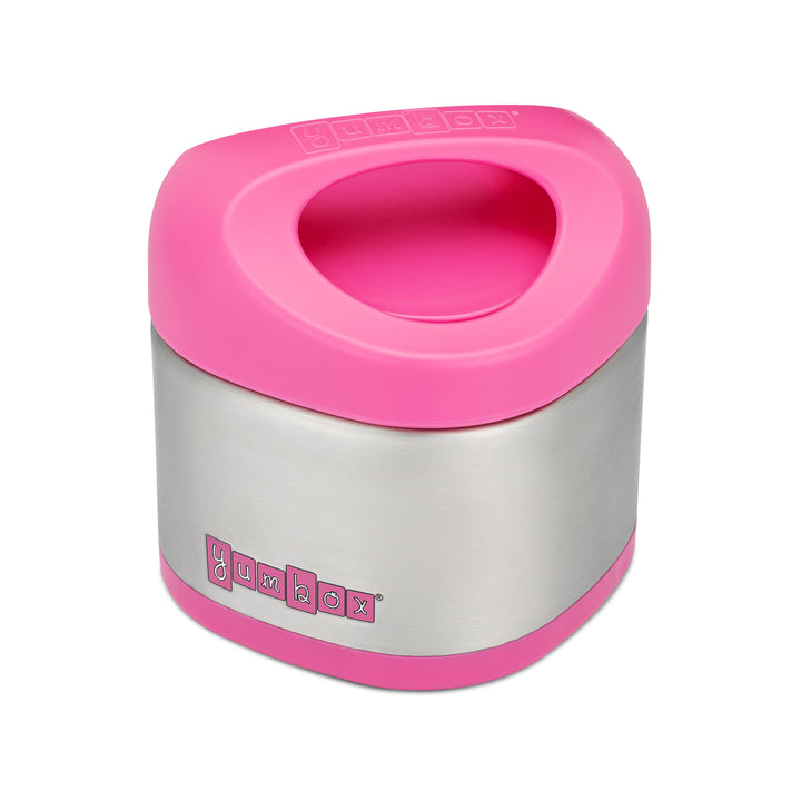 Yumbox Cubi Thermal Food Jar for Kids - Easy Carry and Open Lid 10 oz  - Berry Pink