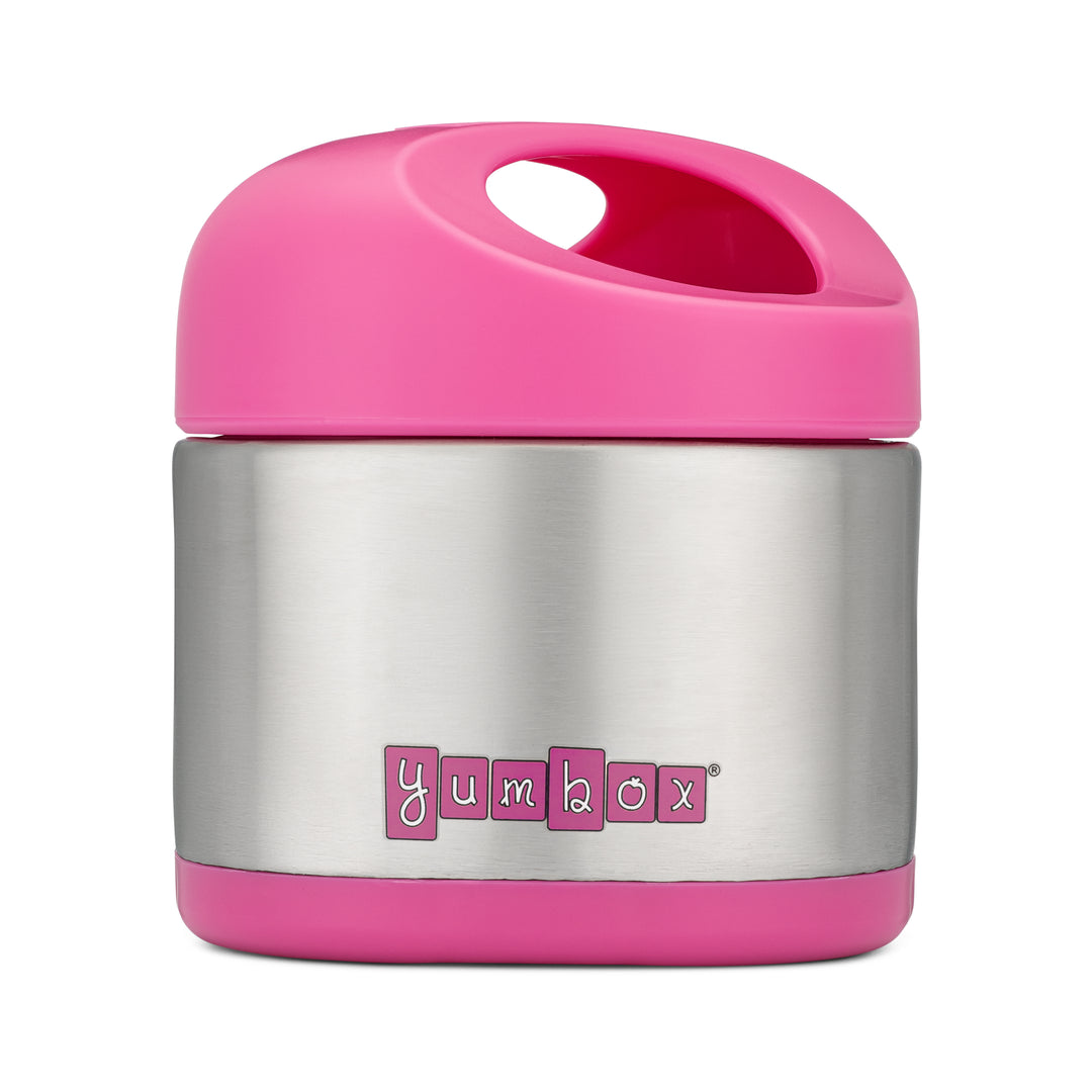 Yumbox Cubi Thermal Food Jar for Kids - Easy Carry and Open Lid 10 oz  - Berry Pink