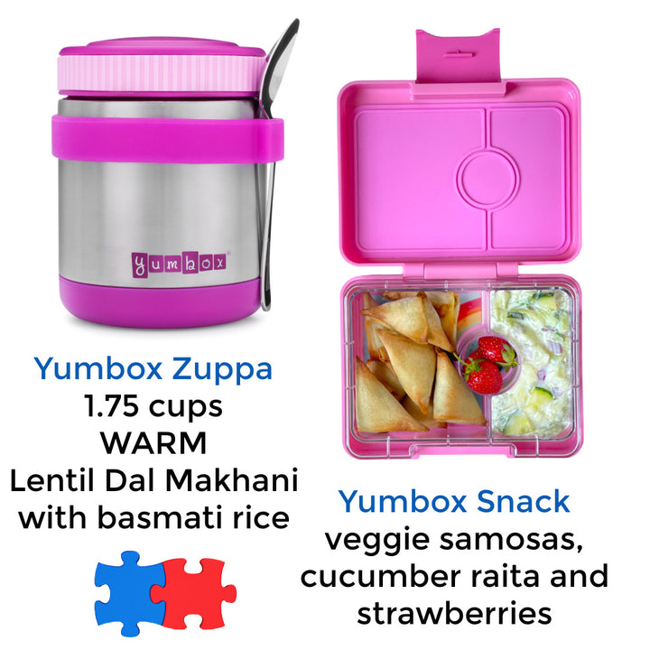 Snack Size Bento Lunch Box Fifi Pink (Rainbow)