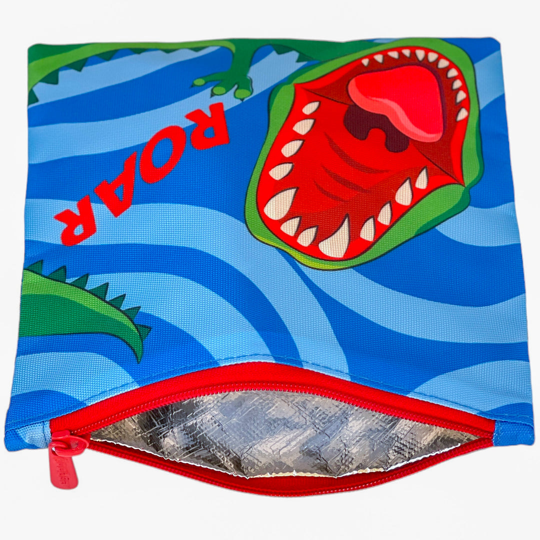 Small Machine Washable Lunch Bag - Navy Dinos Small Machine Washable Lunch Bag - Navy Dinos