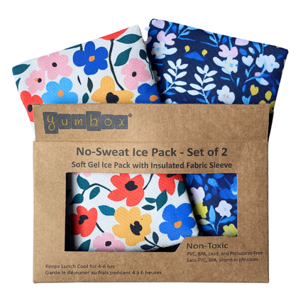 Gel Ice Packs in Fabric Sleeves 2-Pack - Floral Prints