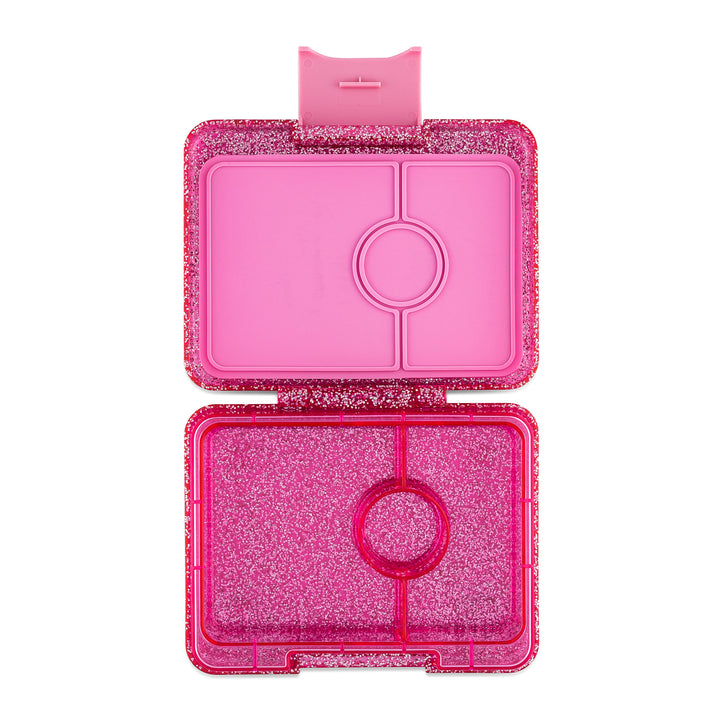 Snack Size Small Bento Lunch Box Sparkle Pink Glitter