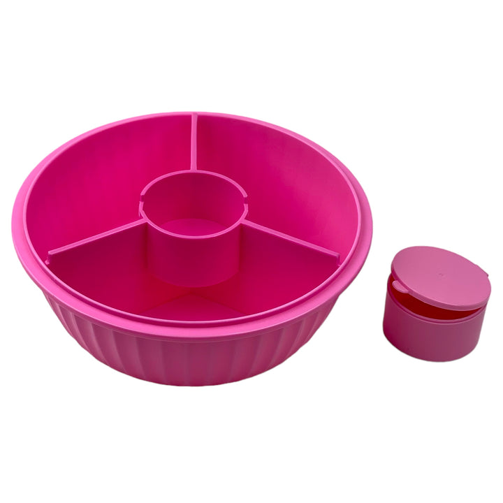 Poke Bowl with 3 Part Divider - Guava Pink