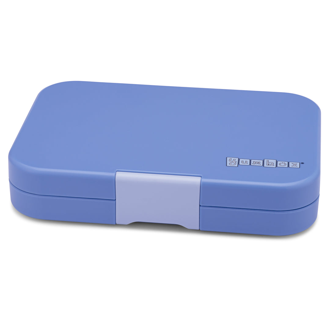 Leakproof Yumbox Tapas Bento Lunch Box - 4 Compartment - Hazy Blue with Panther Tray