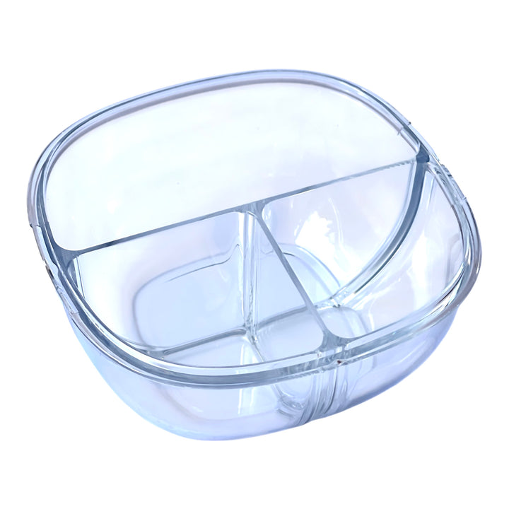 3 Compartment Leakproof Snack Bowl - Navy Blue