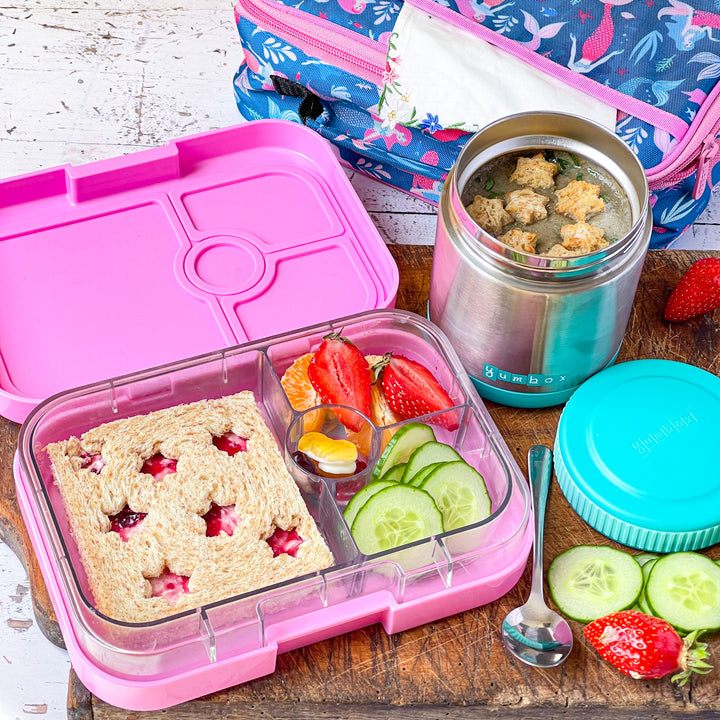 Leakproof Sandwich Friendly Bento Box - Yumbox Power Pink