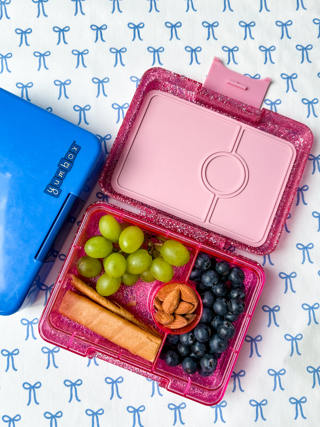 Yumbox Glitter Snack Box – Leakproof Small Bento Lunchbox for Kids (Sparkle Pink)