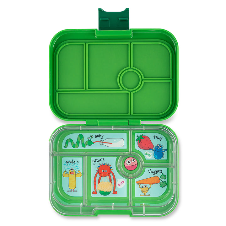 Leakproof Bento Box for Kids - Yumbox Original Jurassic Green  (Funny Monsters)