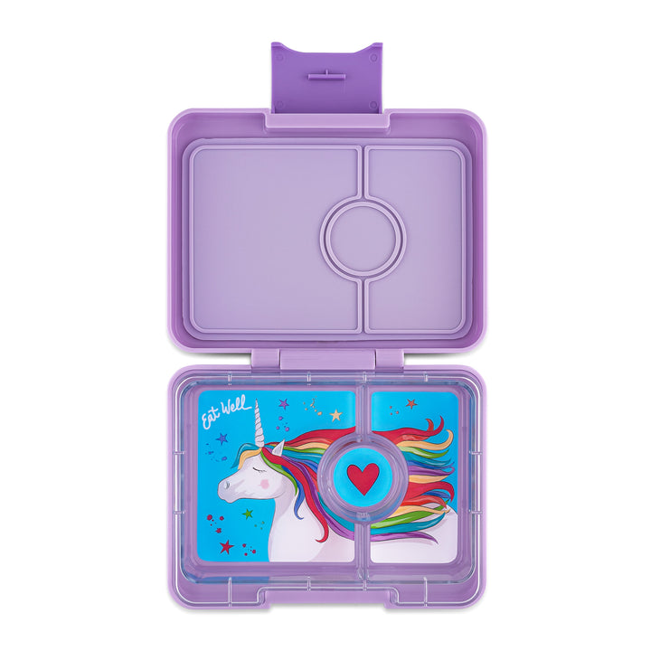 Snack Size Bento Lunch Box Lavande Purple (Magical Unicorn)