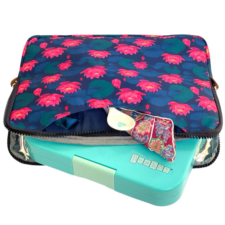 Yumbox Poche - Insulated Lunch Bag Sleeve with Handles - Lotus Flowers