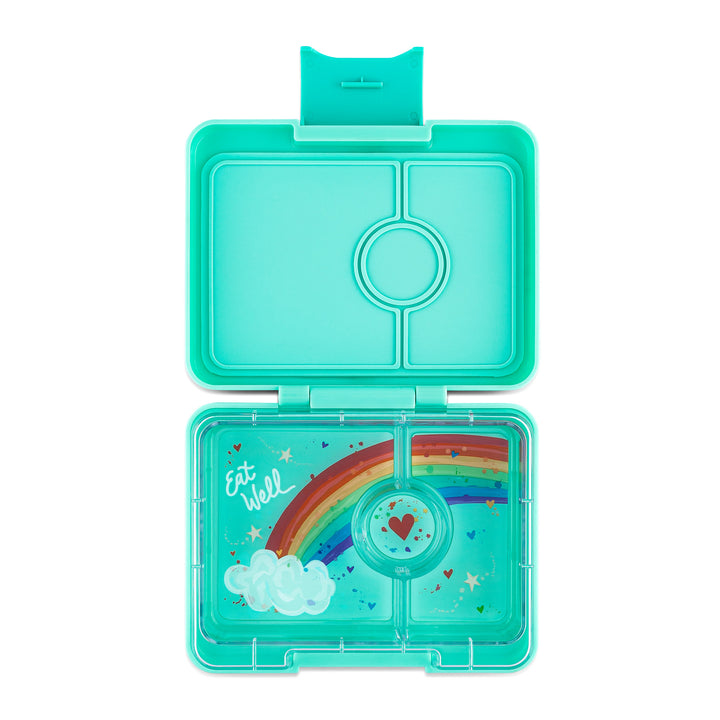 Snack Size Small Bento Lunch Box Miami Aqua (Rainbow)