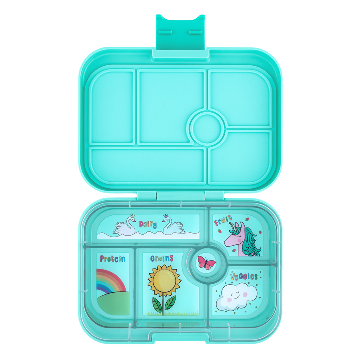 Leakproof Bento Lunch Box for Kids - Yumbox Miami Aqua (Unicorn)