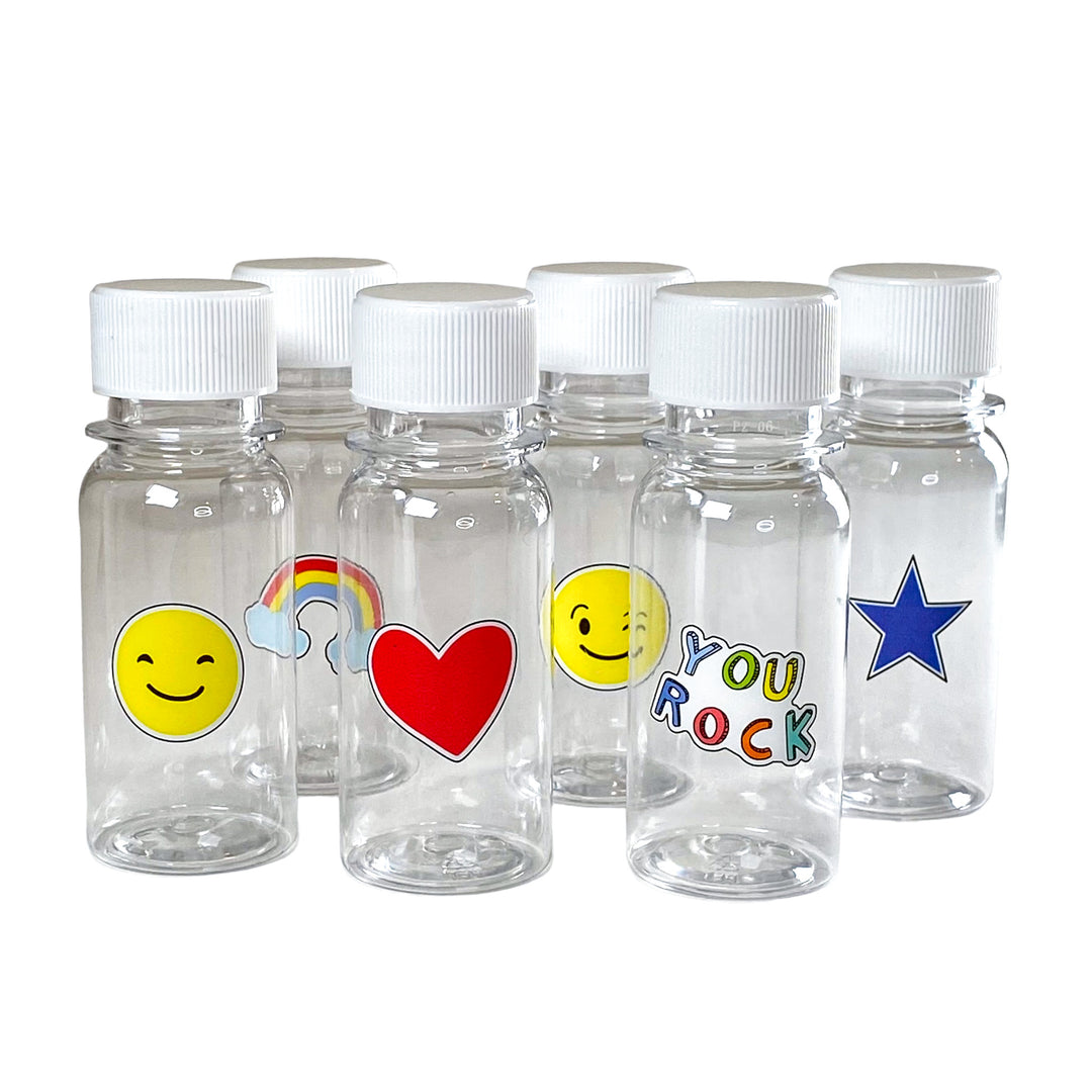 2oz Cute Unique Square Small Glass Bottles with lids , Plastic Cap