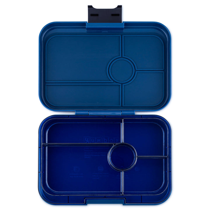 Leakproof Yumbox Tapas Monte Carlo Blue- 5 Compartment -Clear Blue Tray- Largest Size Bento