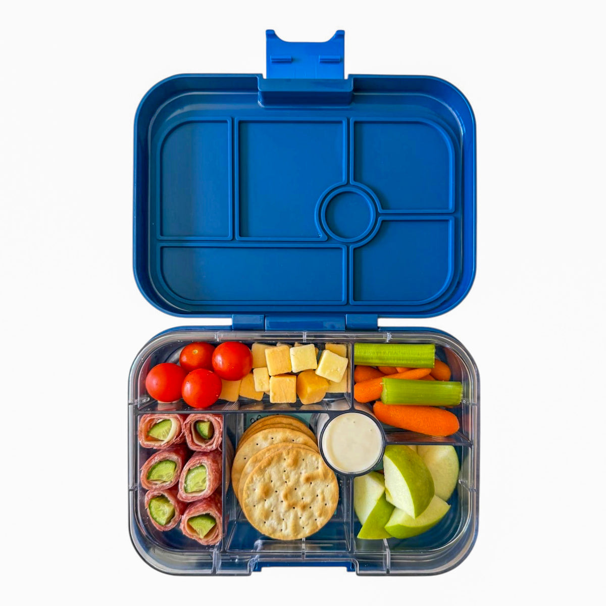 Yumbox Original Leakproof Bento Lunch Box for Kids  · Ninja Blue Funny Monsters